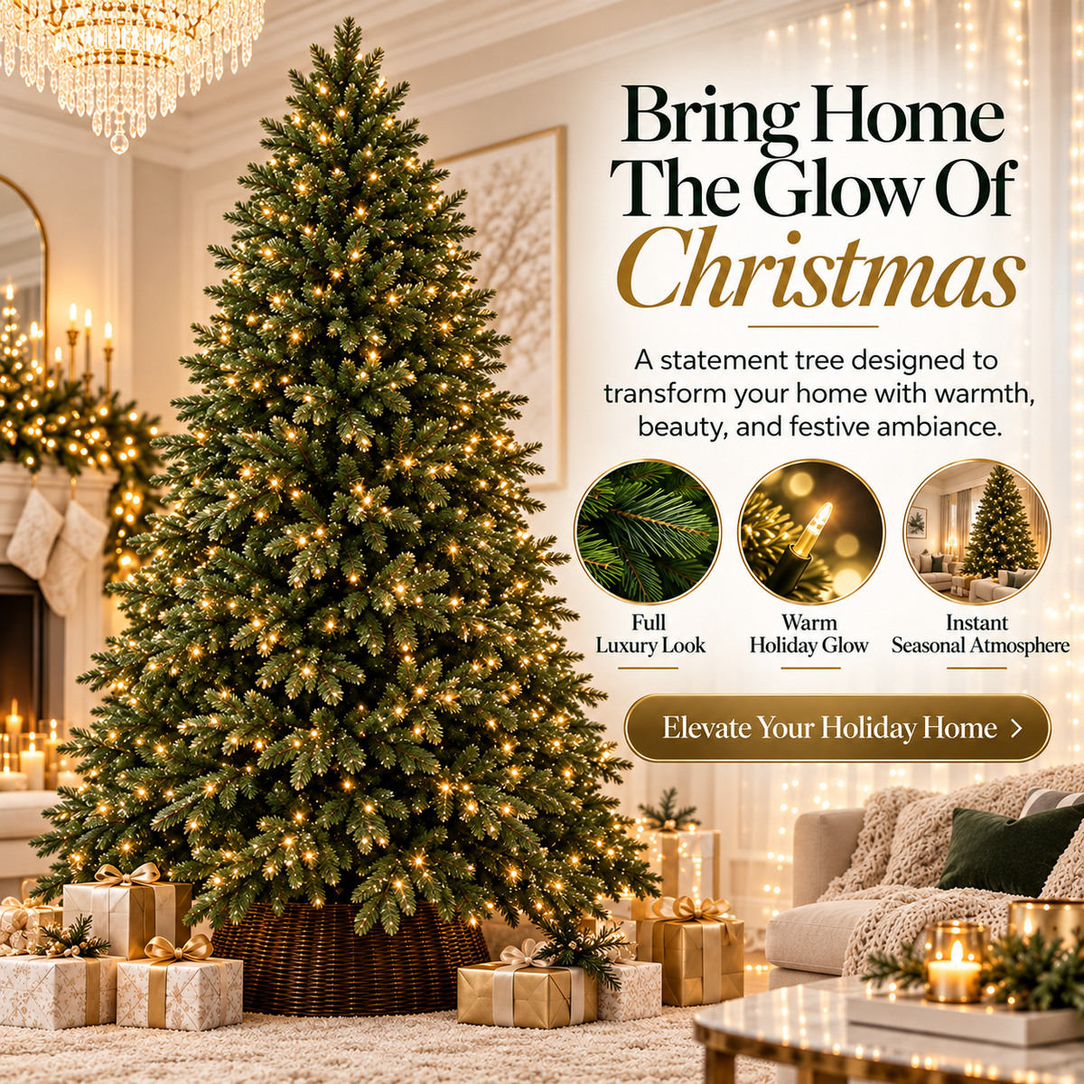 ⏳ Last day to save 50% – ❄️🏡20M 600-LED Christmas String Lights – Warm White or Multicolor Holiday Tree Lights🎅💖