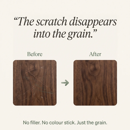 Wood Scratch Repair Balm – No Color Matching, Works on Any Wood in Minutes