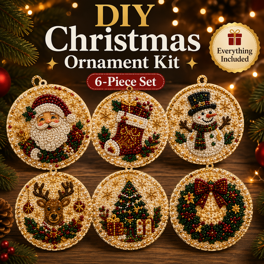 🎄Christmas Early Bird: 50% Off — Ends Tonight!✨ Christmas Diamond Art Ornament Kit – Make 6 Festive Keepsakes 🎄