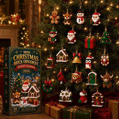 24-Day Mini Christmas Ornament Advent Calendar – Last Day to Save 49% | 24 Unique Festive Designs with Hanging Loops for Christmas Trees, Wreaths & Holiday Displays (📦Buy 2, Free Shipping)