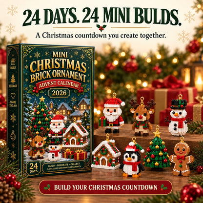 24-Day Mini Christmas Ornament Advent Calendar – Last Day to Save 49% | 24 Unique Festive Designs with Hanging Loops for Christmas Trees, Wreaths & Holiday Displays (📦Buy 2, Free Shipping)