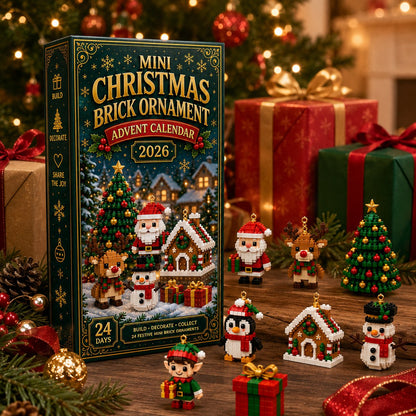 24-Day Mini Christmas Ornament Advent Calendar – Last Day to Save 49% | 24 Unique Festive Designs with Hanging Loops for Christmas Trees, Wreaths & Holiday Displays (📦Buy 2, Free Shipping)