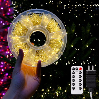 ⏳ Last day to save 50% – ❄️🏡20M 600-LED Christmas String Lights – Warm White or Multicolor Holiday Tree Lights🎅💖